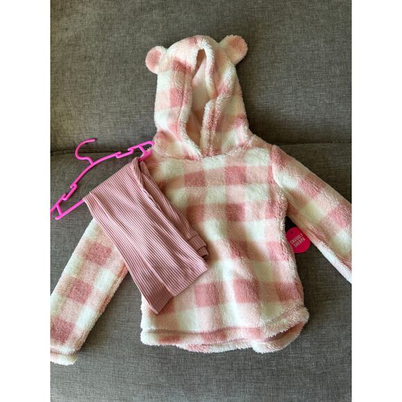 Children’s Place Pink Fleece Outfit Set Toddler Girl 3T New with Tags NWT - Picture 1 of 2